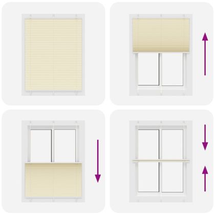 Плисирана щора Cream 105x150 cm Ширина на плата 104,4 cm