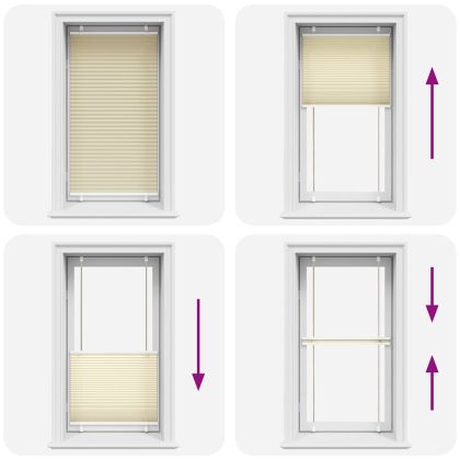 Плисирана щора Кремава 75x100 cm Ширина на плата 74,4 cm