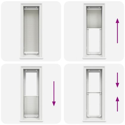 Плисирана щора Светло сиво 45x100 cm Ширина на плата 44,4 cm