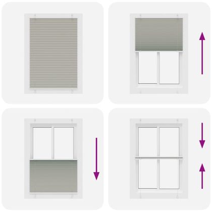 Плисирана щора Светло сиво 85x150 cm Ширина на плата 84,4 cm