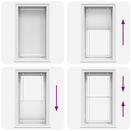 Плисирана щора Бяла 80x150 cm Ширина на плата 79,4 cm Полиестер