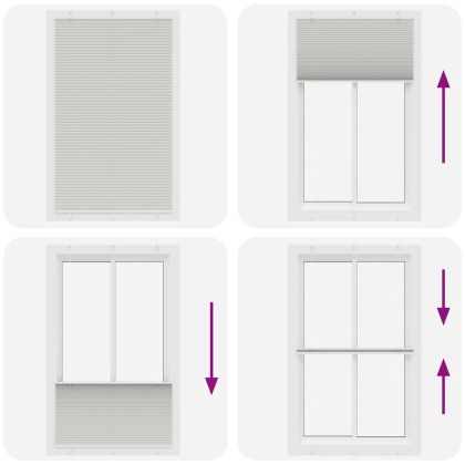 Плисирана щора Светло сиво 115x200 cm Ширина на плата 114,4 cm