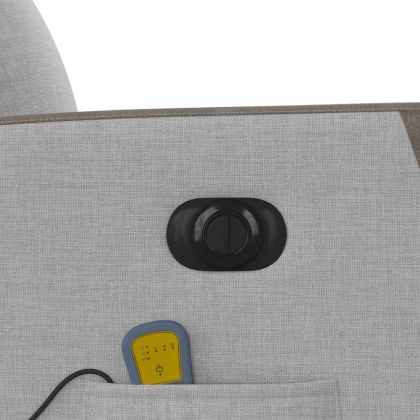 Електрически масажен реклайнер стол, облачно сив, текстил