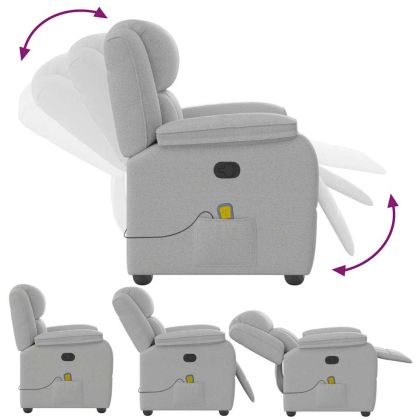 Масажен стол за лежанка Cloud Grey Fabric