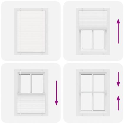 Плисирана щора бяла 85x100 cm Ширина на плата 84,4 cm Полиестер