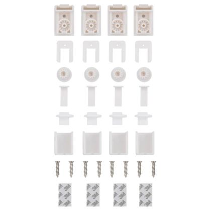 Плисирана щора бяла 85x100 cm Ширина на плата 84,4 cm Полиестер