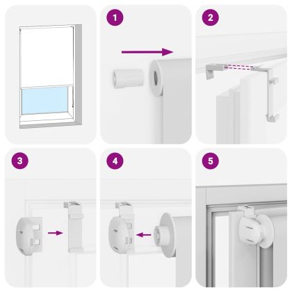 Ролетна щора за баня 120x240 см Ширина на плата 116 см