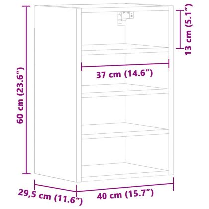 Висящ шкаф "Рига" опушен дъб 40x29,5x60 см Инженерно дърво