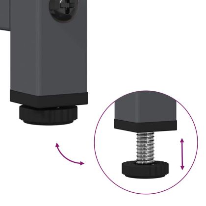 ТВ шкаф, антрацит, 100,5x39x60,5 см, стомана