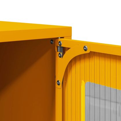 ТВ шкаф, горчица жълто, 68x39x60,5 см, стомана