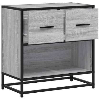 Нощно шкафче Grey Sonoma 60x31x60 cm Обработено дърво и метал