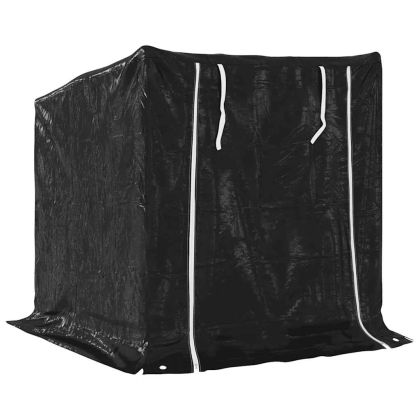 vidaxL Стойка за дърва за огрев с дъждобран, 100,5x100,5x110,5 см