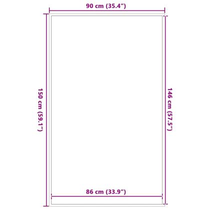 Изтривалка, черна, 90x150 см