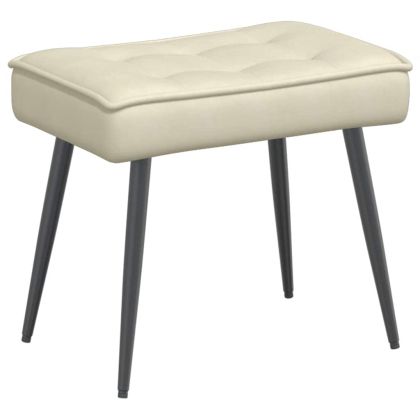 Релаксиращ стол с табуретка Cream Velvet