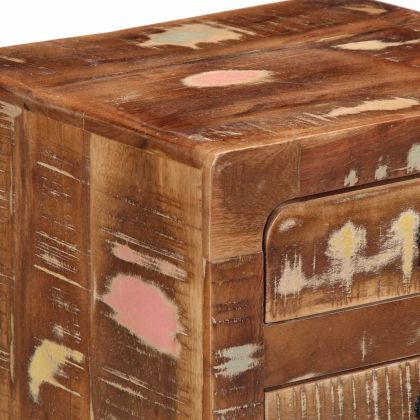 Нощно шкафче 2 бр. 37x32x50 см Масивна дървесина Възстановена