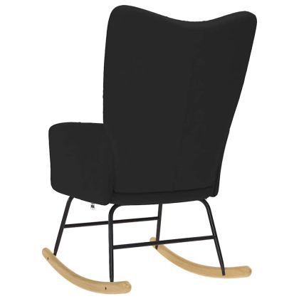 Люлеещ се стол, черен, текстил