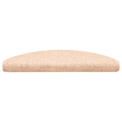 Изтривалки за стълби, самозалепващи се, 30 бр., 65x21x4 см, светлокафяви, полукръгли, големи