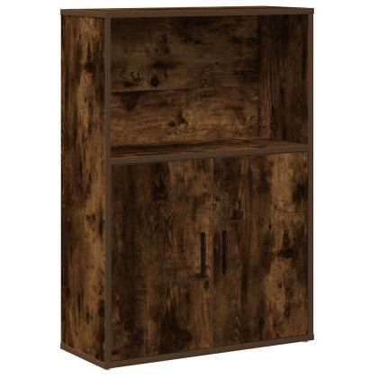 Библиотека, опушен дъб, 60x24x85 см, инженерно дърво