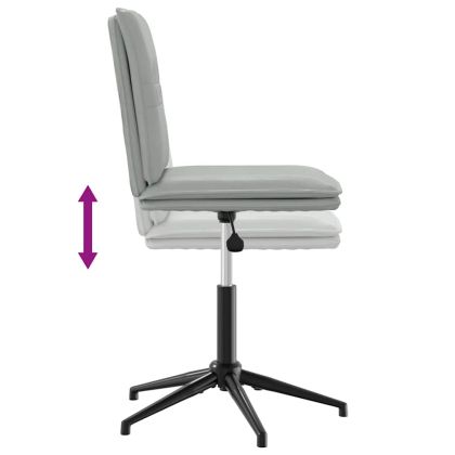 Трапезни столове, 6 бр, светлосиви, кадифе