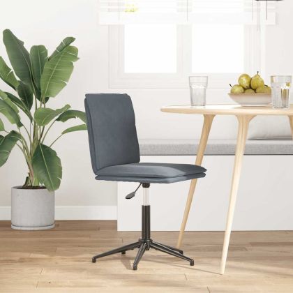 Трапезен стол, тъмносив, кадифе