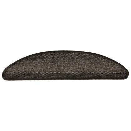 Самозалепващи стелки за стълби сизал 30 бр 56x17x3 см антрацит