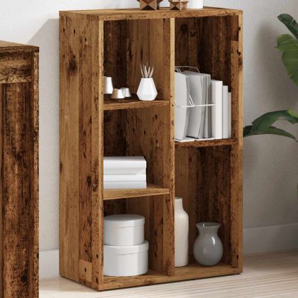Библиотека, старо дърво, 50x25x80 см, инженерно дърво
