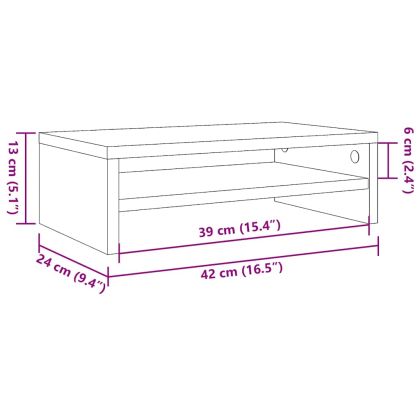Стойка за монитор от старо дърво 42x24x13 cm Инженерно дърво