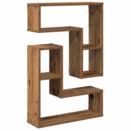 Wall Cube Shelves 2 бр. старо дърво 50x15x50 cm