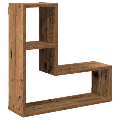 Wall Cube Shelves 2 бр. старо дърво 50x15x50 cm
