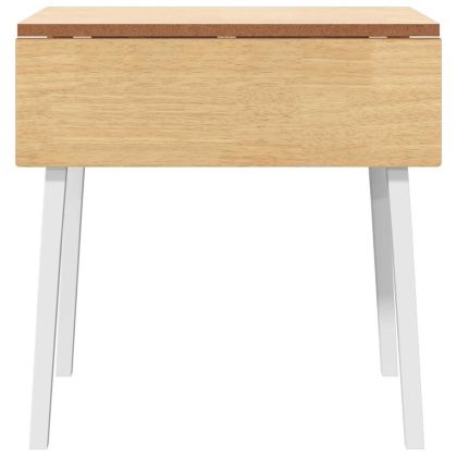 трапезна маса бяла масивна дървесина гума