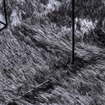 Шаги килим с дълъг косъм, NAVARRA, тъмно сив, 240x340 см