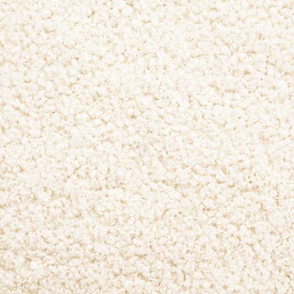 Въртящ се офис стол, кремав, Къдрава вълна, текстил