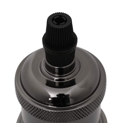 Лампи 2 бр. лъскави черни E27