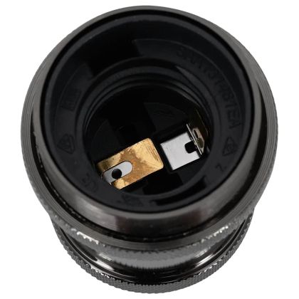 Лампи 2 бр. лъскави черни E27