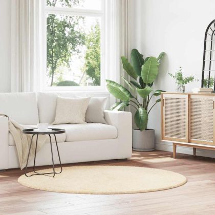 Шаги килим с дълъг косъм, NAVARRA, кремав, 160x160см, полиестер