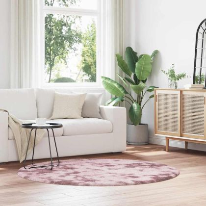 Шаги килим с дълъг косъм, NAVARRA, прашно розов, 160x160 см