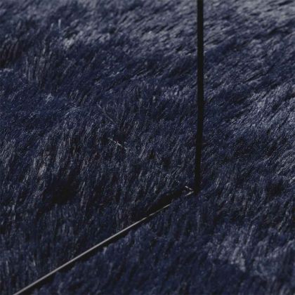 Шаги килим с дълъг косъм, NAVARRA, тъмносин, 120x120 см