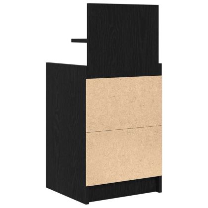 Нощни шкафчета с 2 чекмеджета 2 бр., черно 38x34x80 см