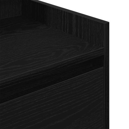 Нощни шкафчета с 2 чекмеджета 2 бр., черно 38x34x80 см