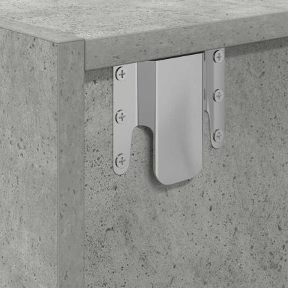 ТВ шкафове 2 бр бетонно сиви 60x31x25,5 см инженерно дърво