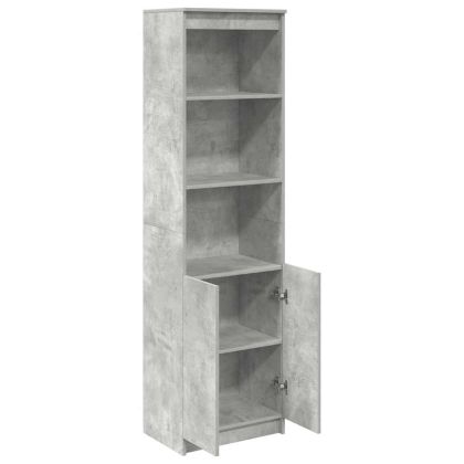 Висок шкаф, Бетонно сиво, 50x35x180 cм инженерно дърво