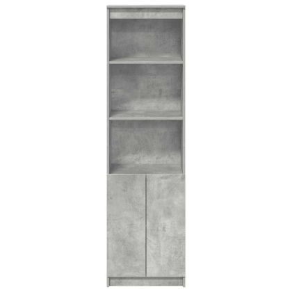 Висок шкаф, Бетонно сиво, 50x35x180 cм инженерно дърво