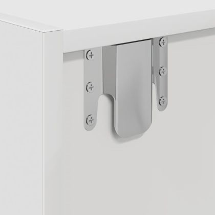 ТВ шкафове, 2 бр, бели, 80x31x25,5 см, инженерно дърво