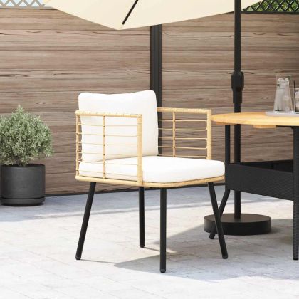 Градински стол с възглавници Natural Poly Rattan