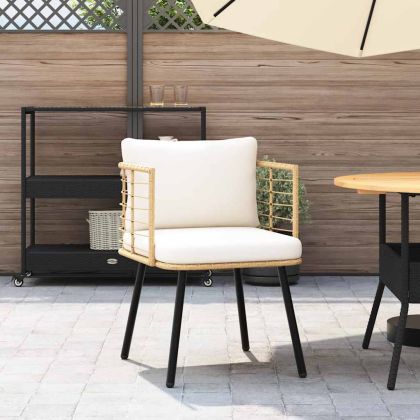 Градински стол с възглавници Natural Poly Rattan
