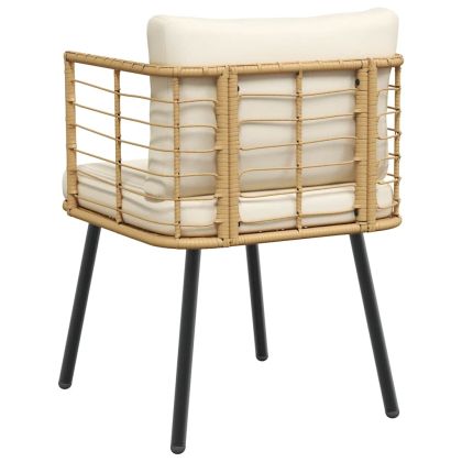 Градински стол с възглавници Natural Poly Rattan