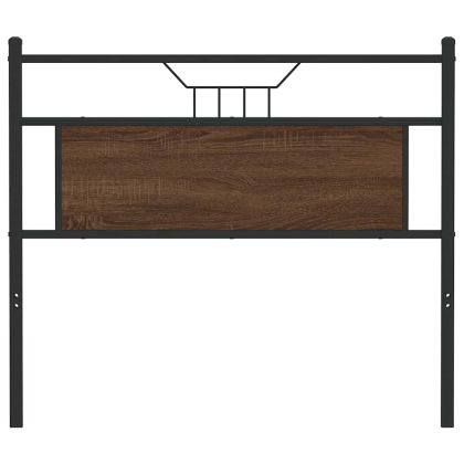 Резервна табла за легло Кафяв дъб 100 cm Изработена дървесина и стомана