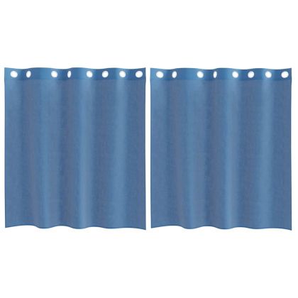 Пердета от воал с втулки, 2 бр, кралско синьо