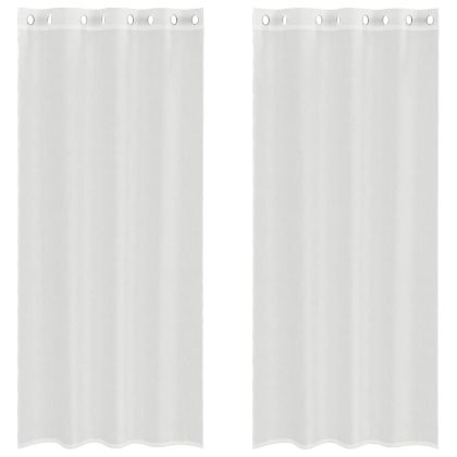 Пердета от воал с втулки, 2 бр, бяло