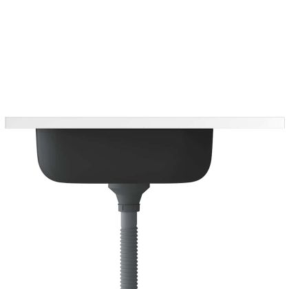 Кухненска мивка с отцедник, сребристо, 600x600x155 мм, инокс